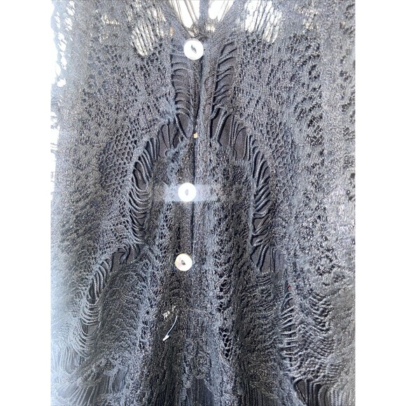 Free People Intimately Black dress Lace Sexy Crochet XS HOCO fairy goth - Picture 5 of 13